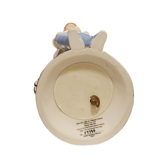 Bradford Editions 2004 Sons Are Gifts To Treasure Forever Musical Figurine Angel - Picture 5 of 5